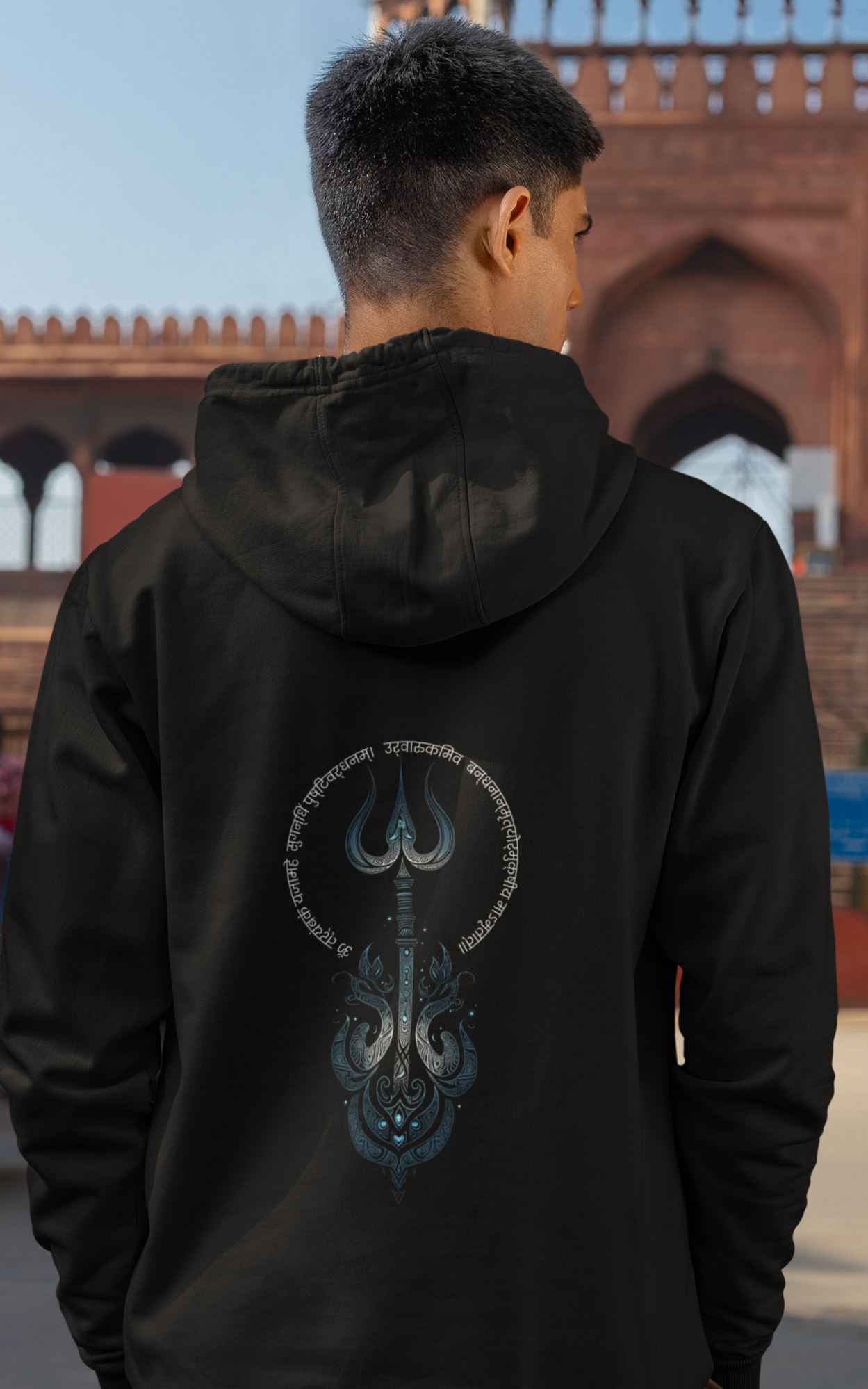 Maha Mrityunjaya Shloka Hoodie - Trishul of Shivji