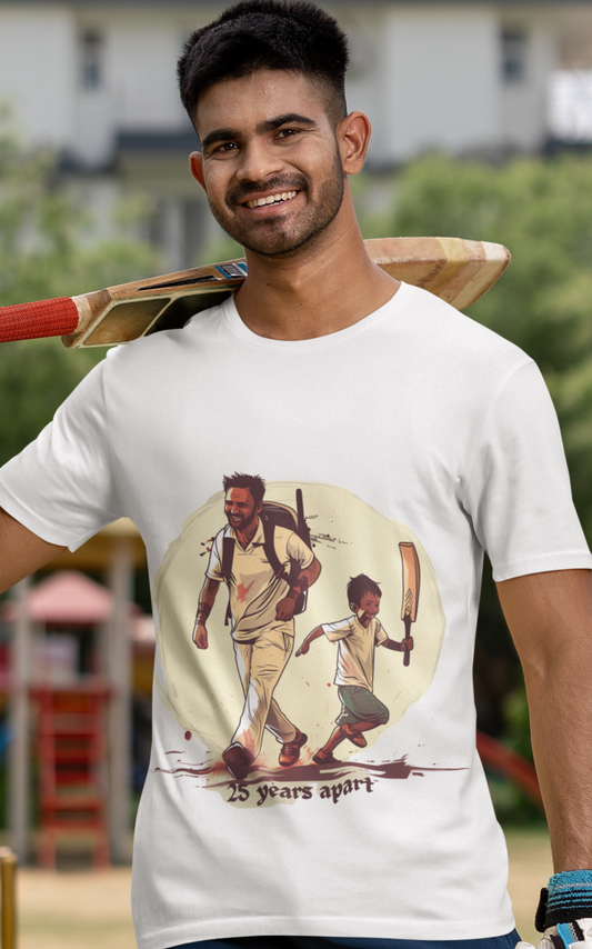 Cricket-Themed Cotton Half-Sleeve T-Shirt